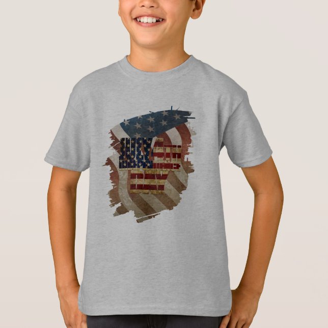 Vintager 4. Juli Unabhängigkeitstag T-Shirt (Vorderseite)