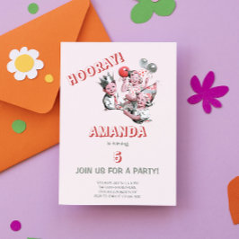 Vintager 50er Classic Simple Children Geburtstagsp Postkarte