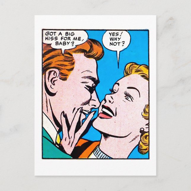 Vintager 50er Romantische Comicen Panel Got einen  Postkarte (Vorderseite)