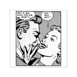 Vintager 50er Romantische Comicen Panel Got große  Permastempel