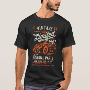 Vintager 60. Geburtstag Rennwagen Geboren 1963 60 T-Shirt