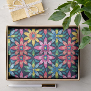 Vintager 60er Vibe Mod Daisies All-over Print Seidenpapier