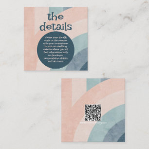 Vintager 70er Rainbow Wedding Begleitkarte