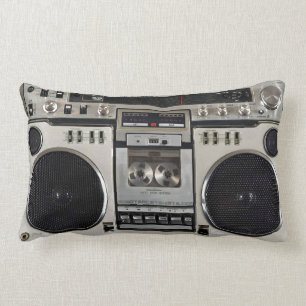 Vintager 80er Boombox Ghettoblaster Lendenkissen