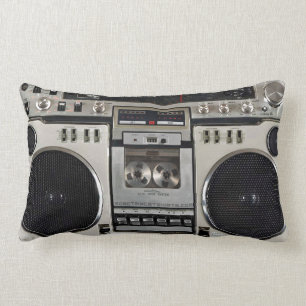 Vintager 80er Boombox Ghettoblaster Lendenkissen