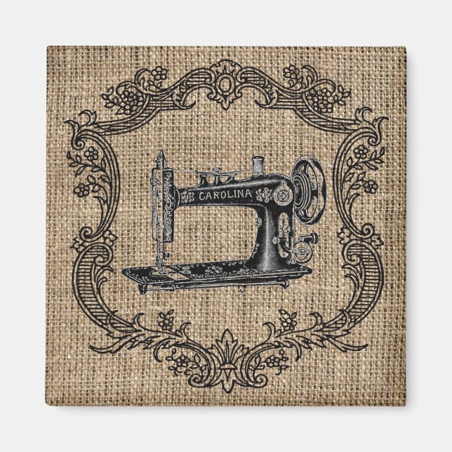 Vintager Abriss der Nähmaschine Magnet (Vorne)