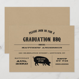 Vintager Abschluss GRILLEN Einladung