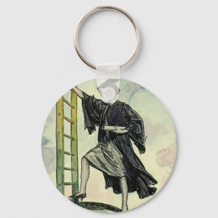 Vintager Abschluss, Klettern der Unternehmensleite Schlüsselanhänger