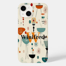 Vintager Abstrakter Monogramm-Individuelle Name Mi Case-Mate iPhone 14 Hülle