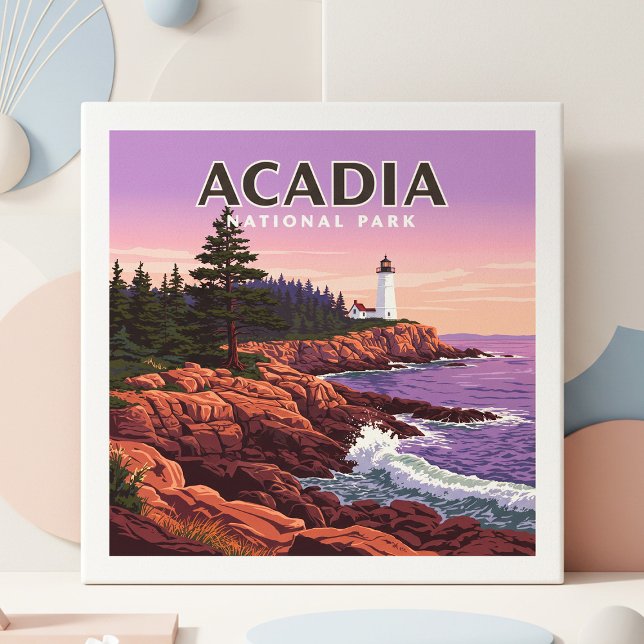Vintager Acadia-Nationalpark Fliese (Von Creator hochgeladen)