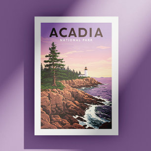 Vintager Acadia-Nationalpark Postkarte