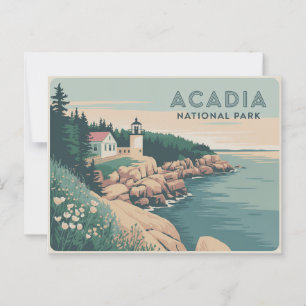 Vintager Acadia Nationalpark Postkarte Vintag