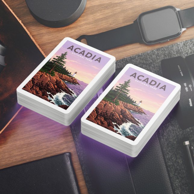 Vintager Acadia-Nationalpark Spielkarten (Von Creator hochgeladen)