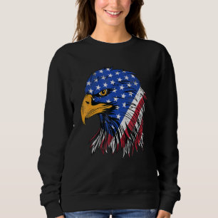 Vintager Adler am 4. Juli US-amerikanische Flagge Sweatshirt