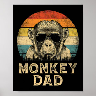 Vintager Affe-Vater Affenliebhaber Daddy Father&#; Poster