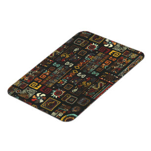 Vintager Afrikanischer Doodle Magnet