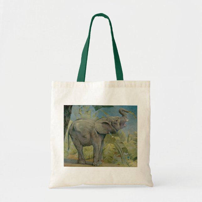 Vintager afrikanischer Elefant im Dschungel, EJ De Tragetasche (Vorne)
