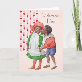 Vintager afrikanischer Valentinstag Feiertagskarte