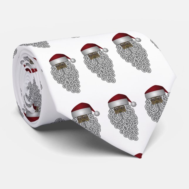 Vintager afroamerikanischer Weihnachtsmann Krawatte (Gerollt)