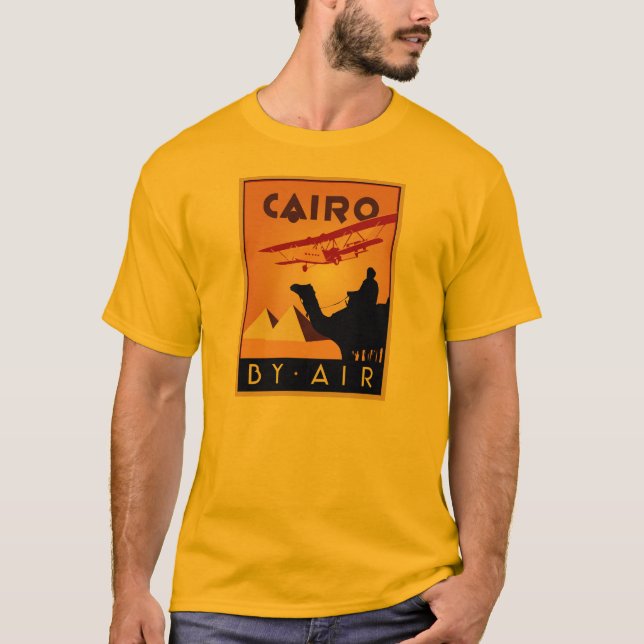 Vintager Ägypten-Reisekunst-Deko T-Shirt (Vorderseite)