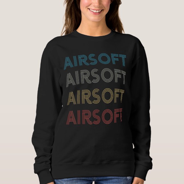 Vintager Airsoft-Retro-Stil Sweatshirt (Vorderseite)