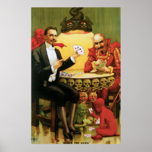 Vintager Alexander Fredrik "schlägt den Teufel " Poster