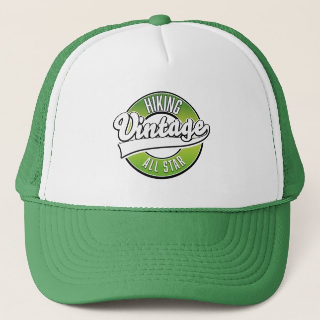 Vintager Alles-Sterne-Button Truckerkappe (Vorderseite)