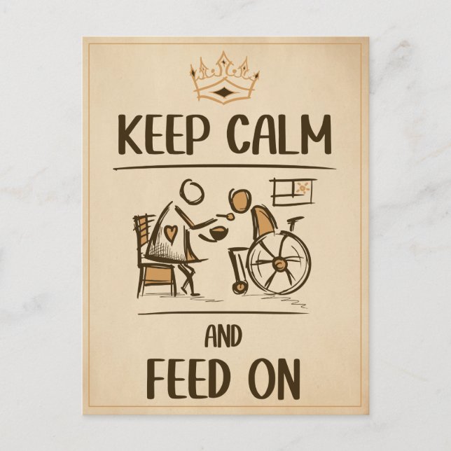 Vintager alter Modegärtner, Pflegegeschenk Postkarte (Vorderseite)