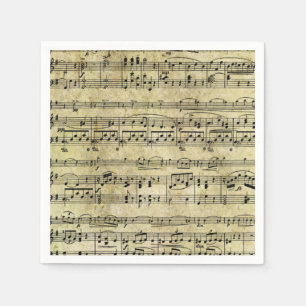 Vintager alter Musiknoten-Papierbeschaffenheit Serviette