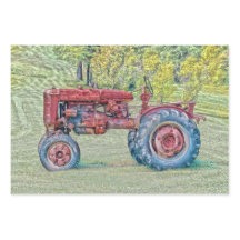 Vintager alter rustikaler Bauerntraktor