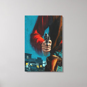 Vintager alter Westpistolenheld-Cowboy Leinwanddruck