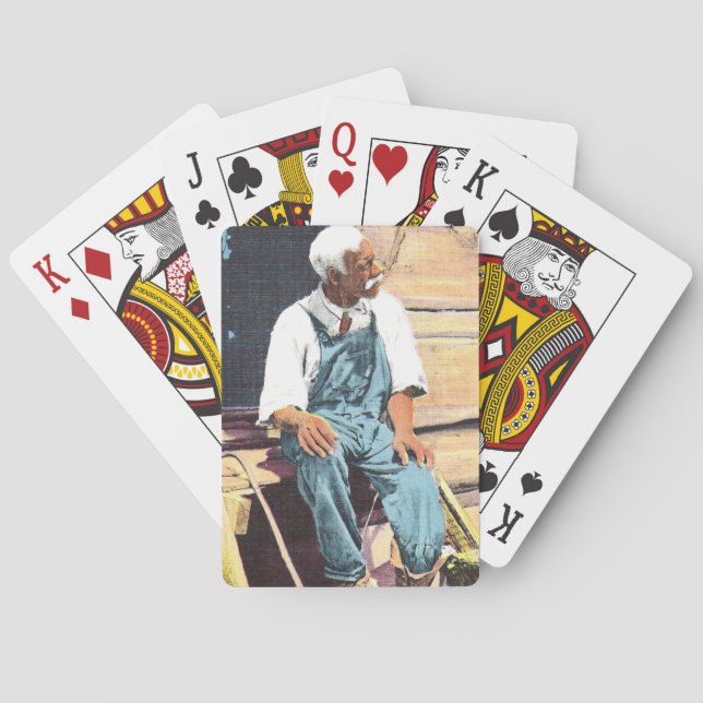 Vintager Amerikaner Spielkarten (Rückseite)