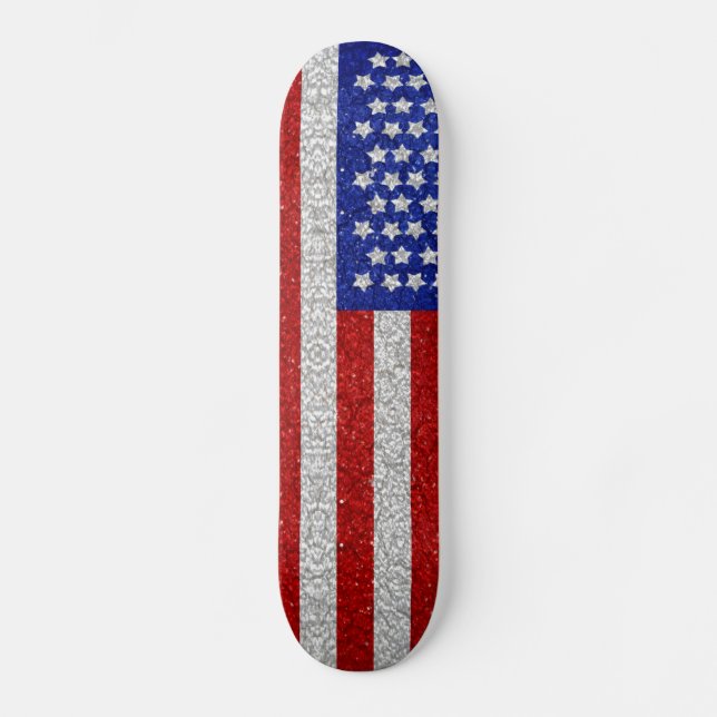 Vintager amerikanische FlaggeSkateboard Skateboard (Vorderseite)