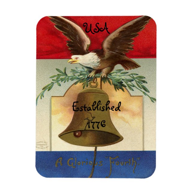 Vintager Amerikanische Unabhängigkeitstag Eagle Magnet (Vertikal)