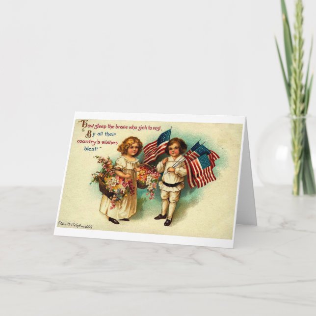 Vintager Amerikanische Unabhängigkeitstag Karte (Vorderseite)