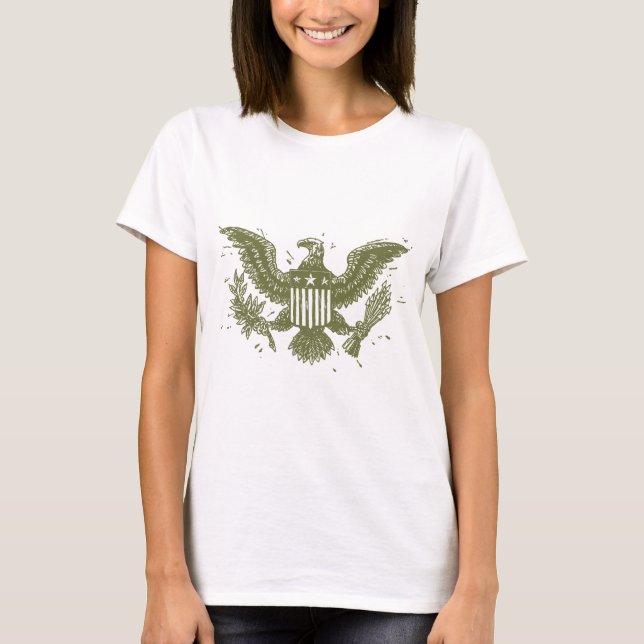 Vintager amerikanischer Adler T-Shirt (Vorderseite)