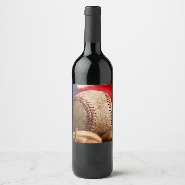 Vintager amerikanischer Baseball Weinetikett (Vorderseite)