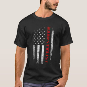 Vintager amerikanischer Flaggenhaarstylist Apparel T-Shirt