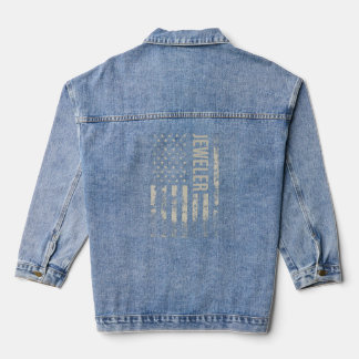 Vintager amerikanischer Flaggenjuwele Jeansjacke