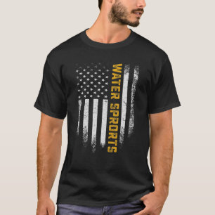 Vintager amerikanischer Flaggensportcoach T-Shirt