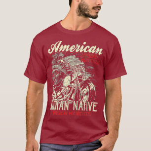 Vintager amerikanischer Motorradinder für Old Bike T-Shirt