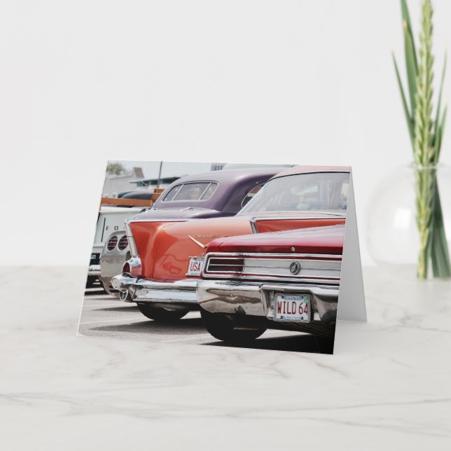 Vintager amerikanischer Oldtimer-Notecard Karte (Vorderseite)