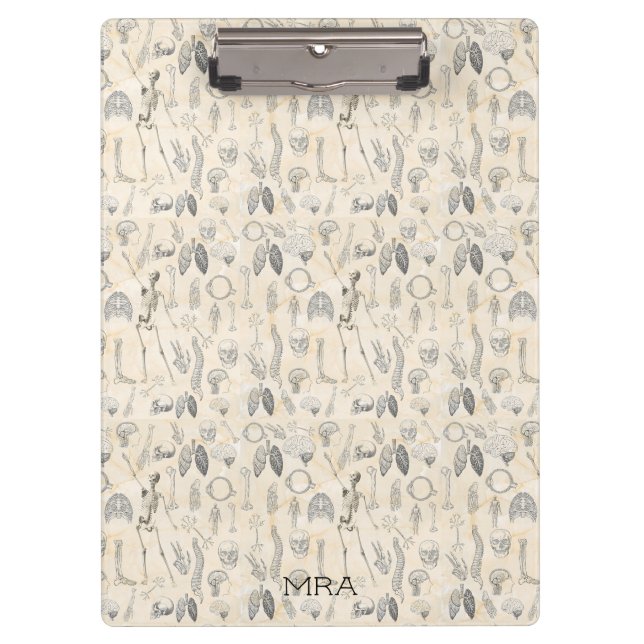 Vintager Anatomie Klemmbrett (Vorderseite)