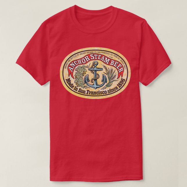 Vintager Anchor-Dampfber T-Shirt (Design vorne)