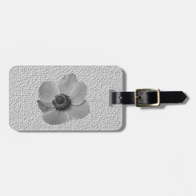Vintager Anemone-Tag Gepäckanhänger (Vorderseite horizontal)