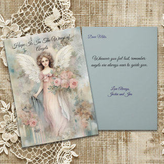 Vintager Angel Karte