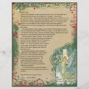 Vintager Angel-Weihnachtsbrief