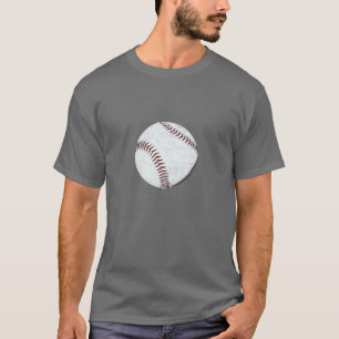 Vintager angeredeter Basebalball-T - Shirt