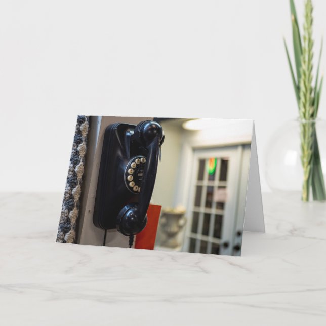 Vintager Anruf: Retro-Telefon Karte (Vorderseite)
