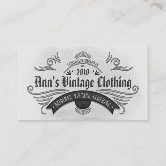 Vintager antiker Grunge-alte Weltentwurf Visitenkarte (Vorderseite)